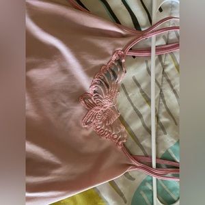pink sleepwear/loungewear shirt with butterfly detail